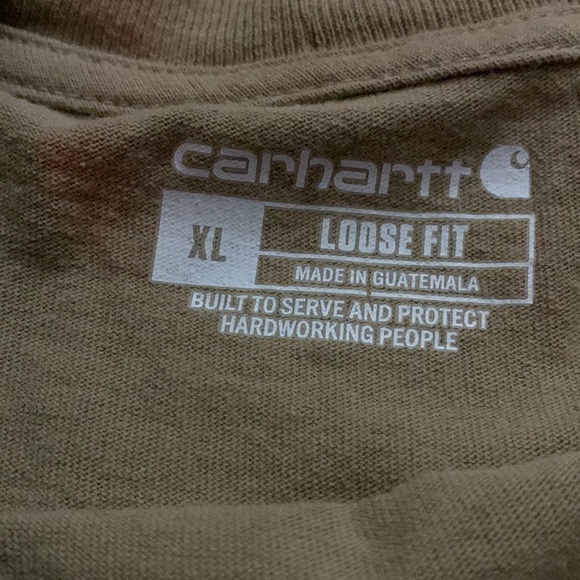 Tan carhartt short sleeve T (XL loose fit) - Picture 3 of 3